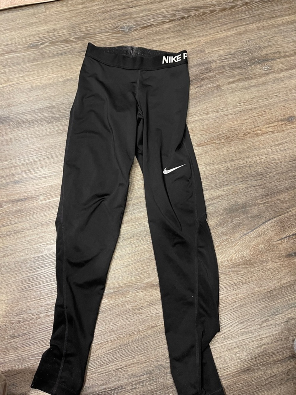 Nike Black Performance Leggings with White Swoosh